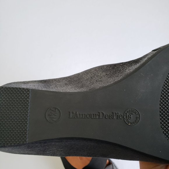 L'Amour Des Pieds Maryjane Comfort Shoes Gray Leather Slip On Strappy Shoe 7.5 - Picture 9 of 12